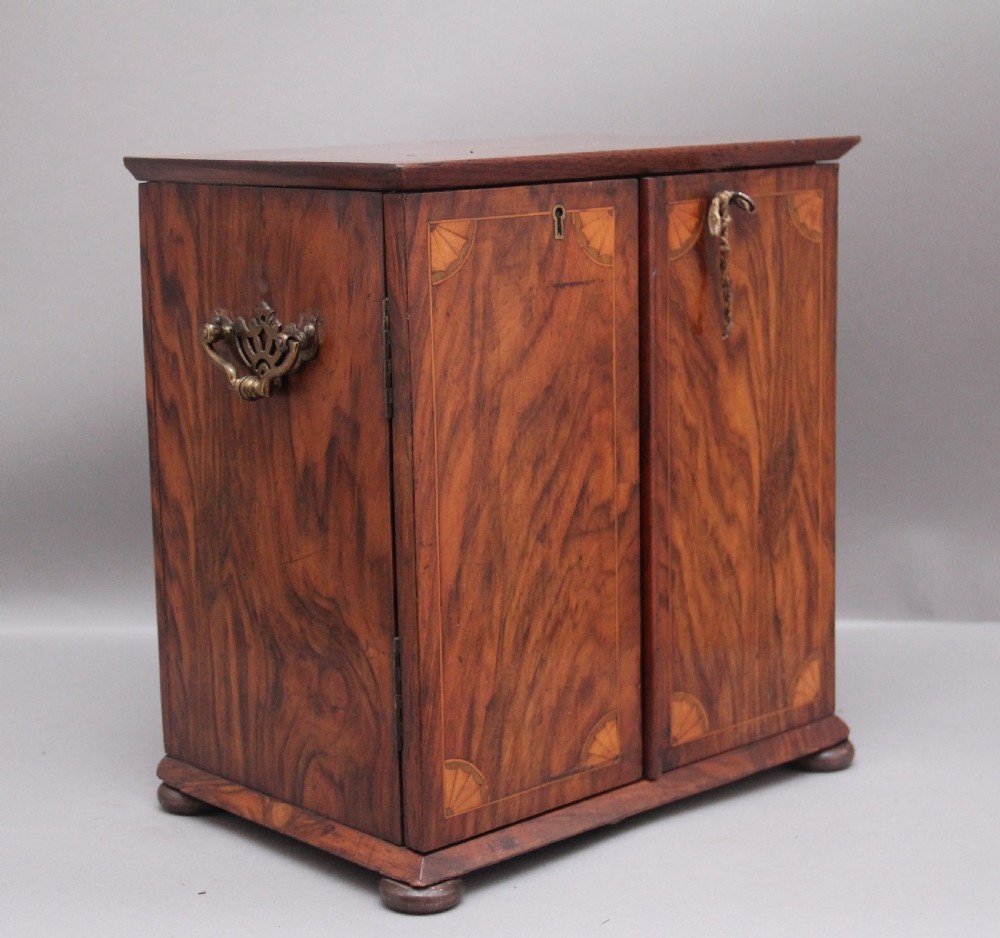 19th Century walnut table cabinet