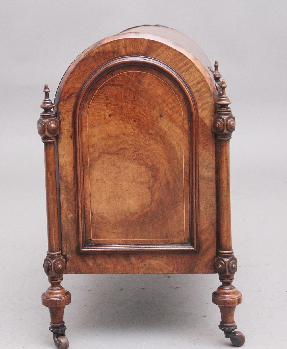 19th Century burr walnut and marquetry cellarette View V