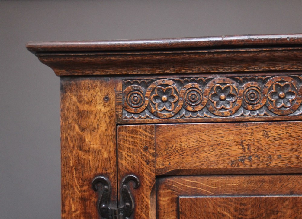 A lovely quality early 20th Century oak wardrobe View V