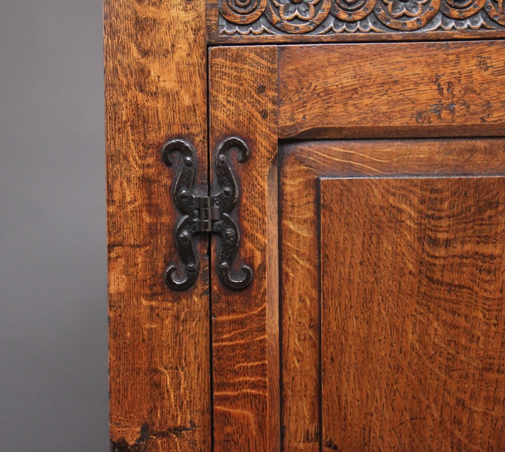 A lovely quality early 20th Century oak wardrobe View VI
