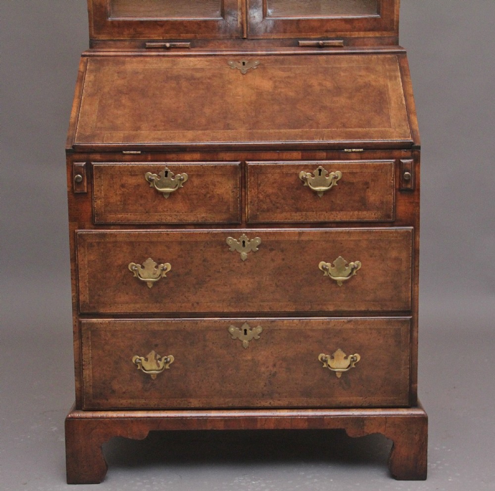 Early 20th Century walnut bureau bookcase View V