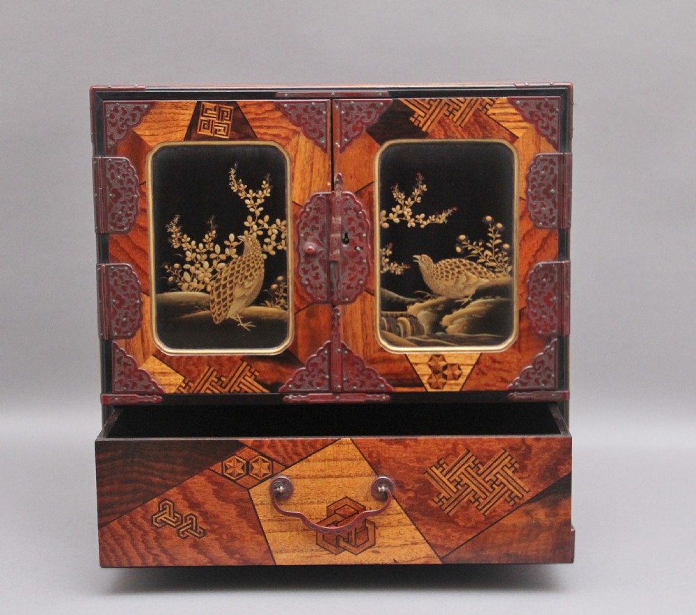 19th Century Japanese parquetry table cabinet  View IV