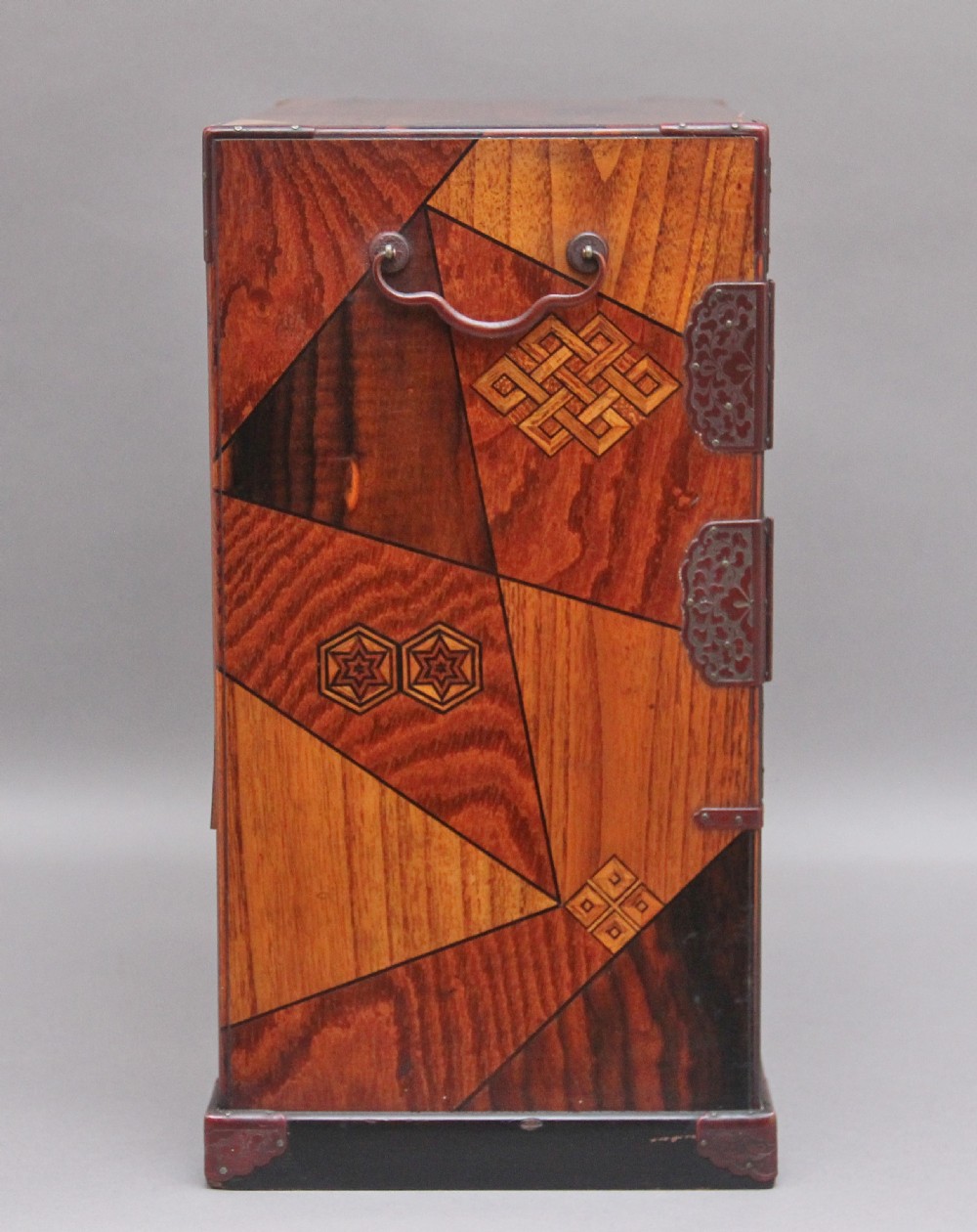 19th Century Japanese parquetry table cabinet  View V