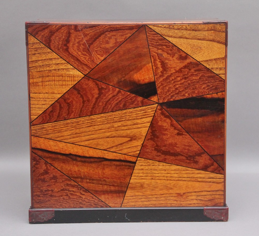 19th Century Japanese parquetry table cabinet  View VI