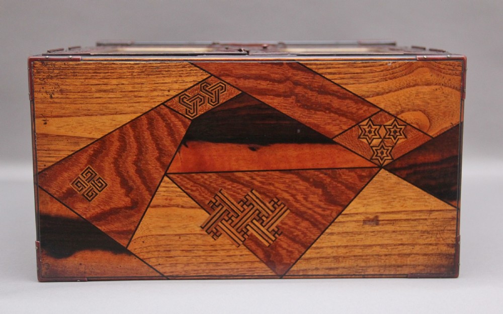 19th Century Japanese parquetry table cabinet  View VIII