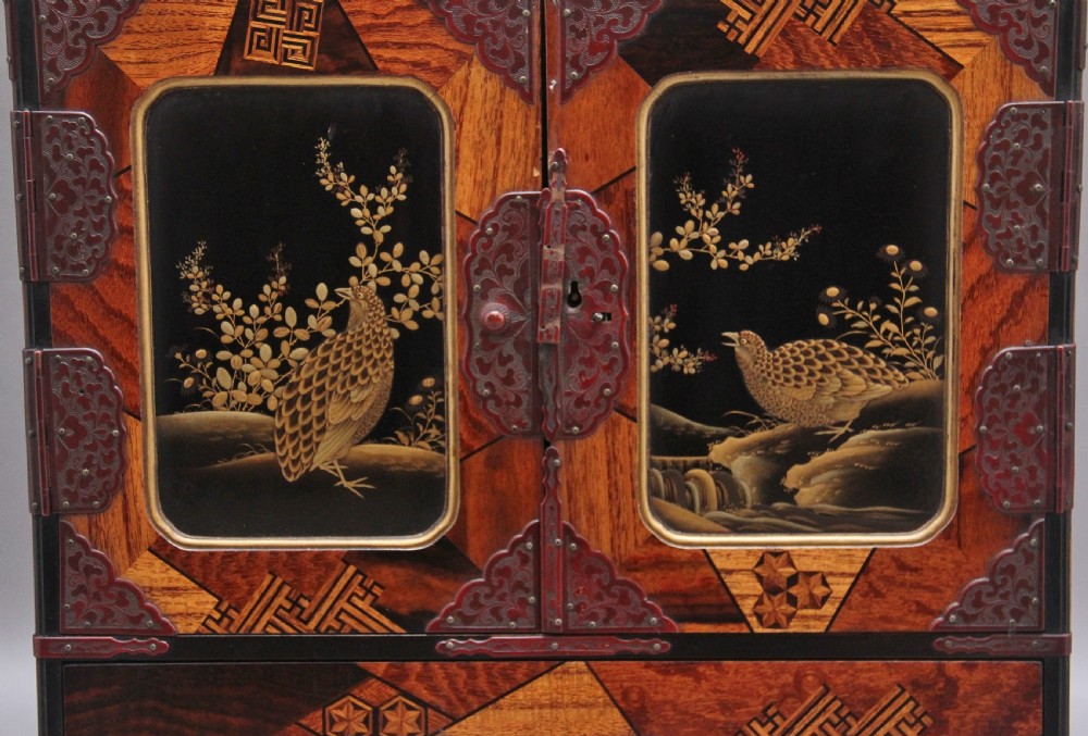 19th Century Japanese parquetry table cabinet  View IX