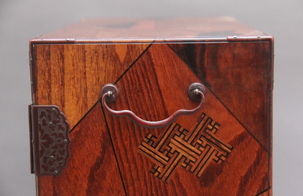 19th Century Japanese parquetry table cabinet  View XIII