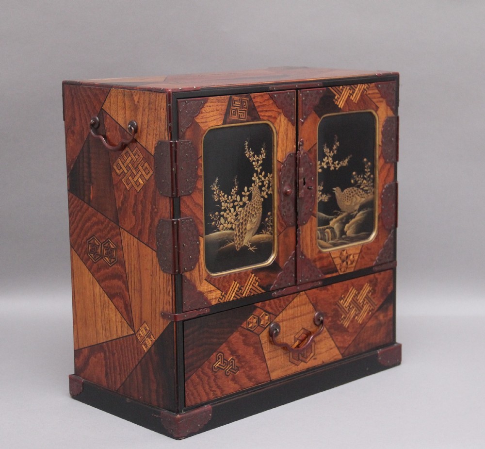 19th Century Japanese parquetry table cabinet  View XIV