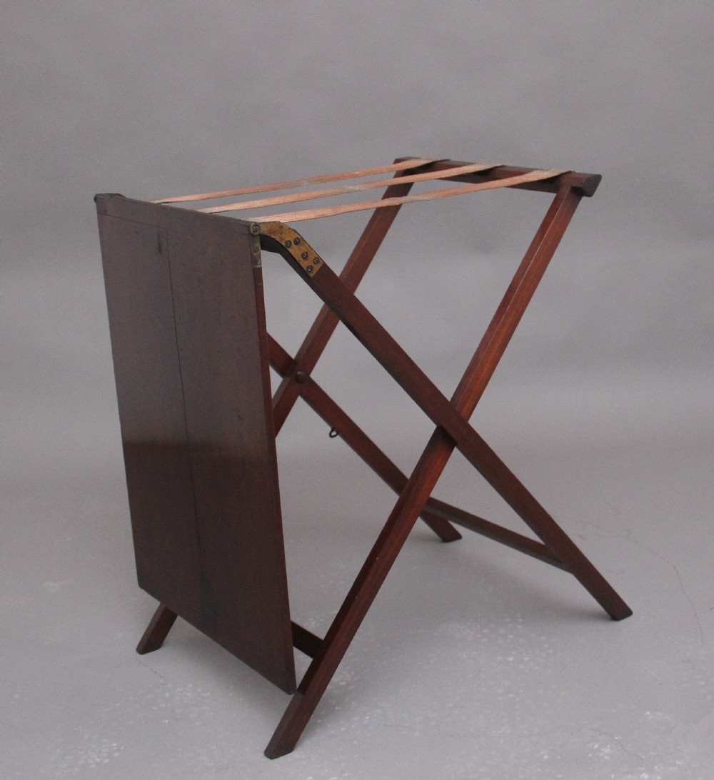 Early 19th Century mahogany butlers tray on stand View II
