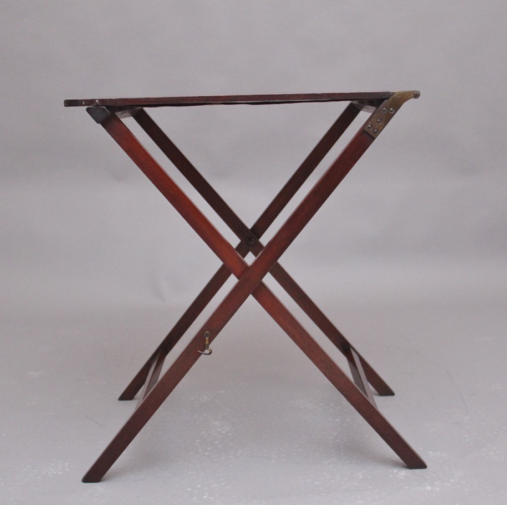 Early 19th Century mahogany butlers tray on stand View VIII