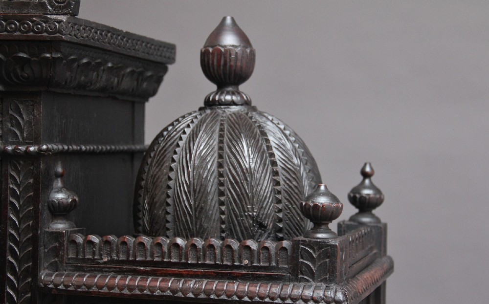19th Century carved Anglo - Indian cabinet View XIII