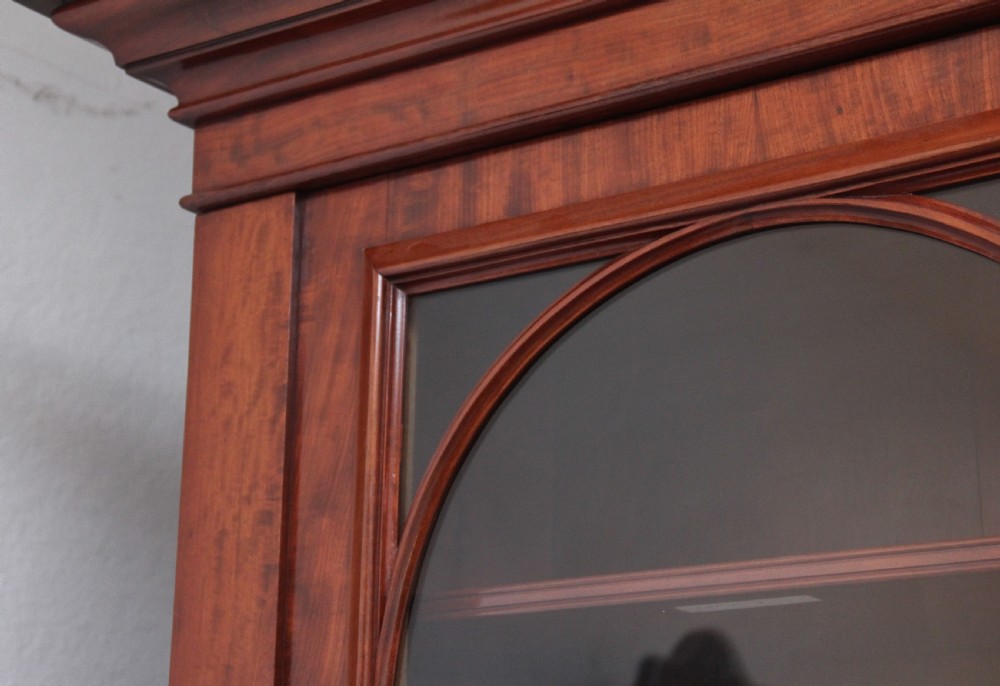 19th Century mahogany bookcase with a superb figured mahogany View IX