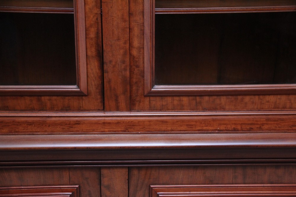 19th Century mahogany bookcase with a superb figured mahogany View XII