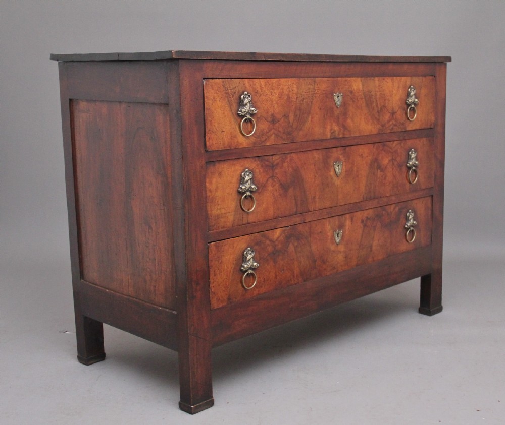 Early 19th Century French walnut chest of drawers View V