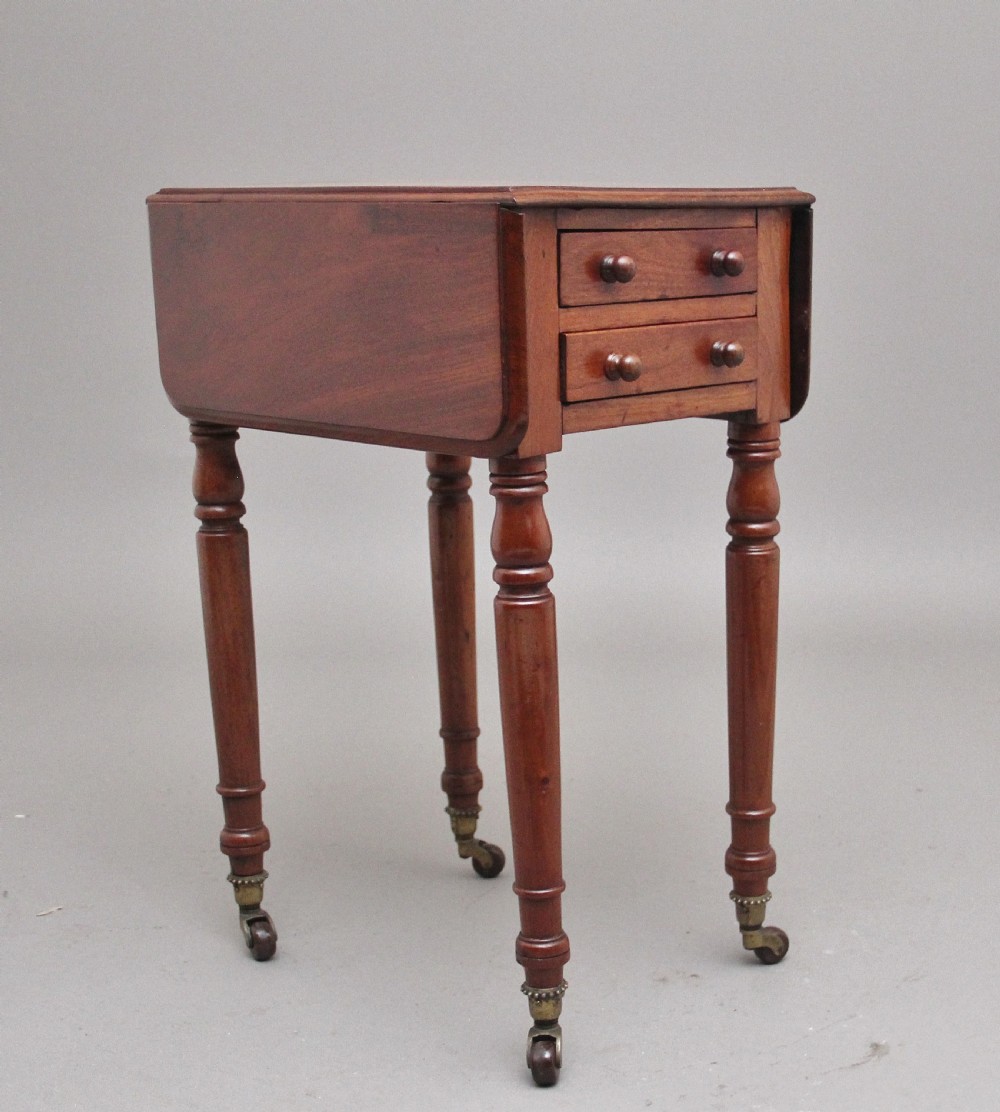 19th Century mahogany drop leaf side table