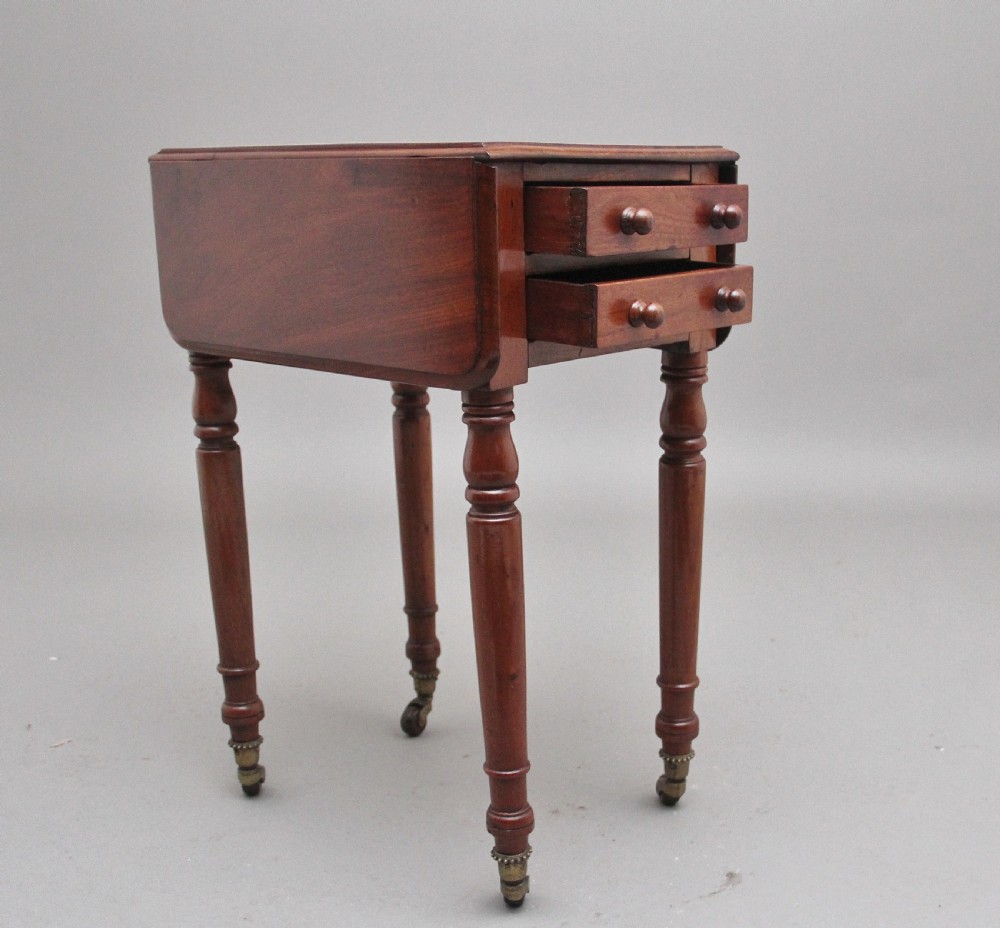 19th Century mahogany drop leaf side table View III