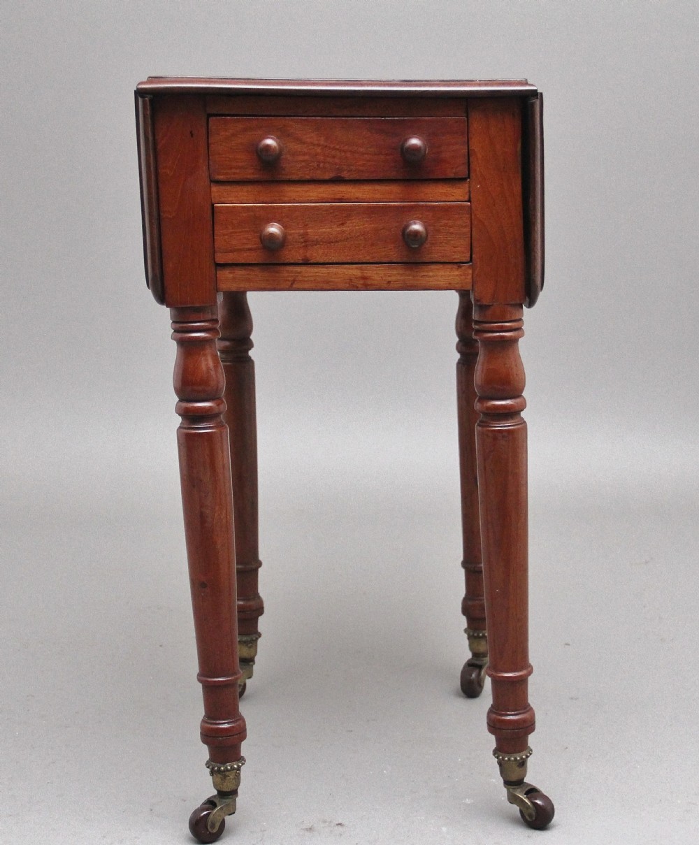 19th Century mahogany drop leaf side table View V