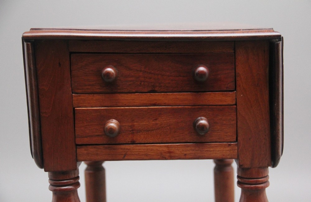 19th Century mahogany drop leaf side table View VI