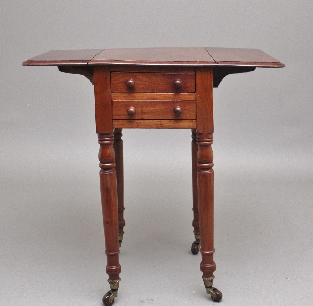 19th Century mahogany drop leaf side table View VII