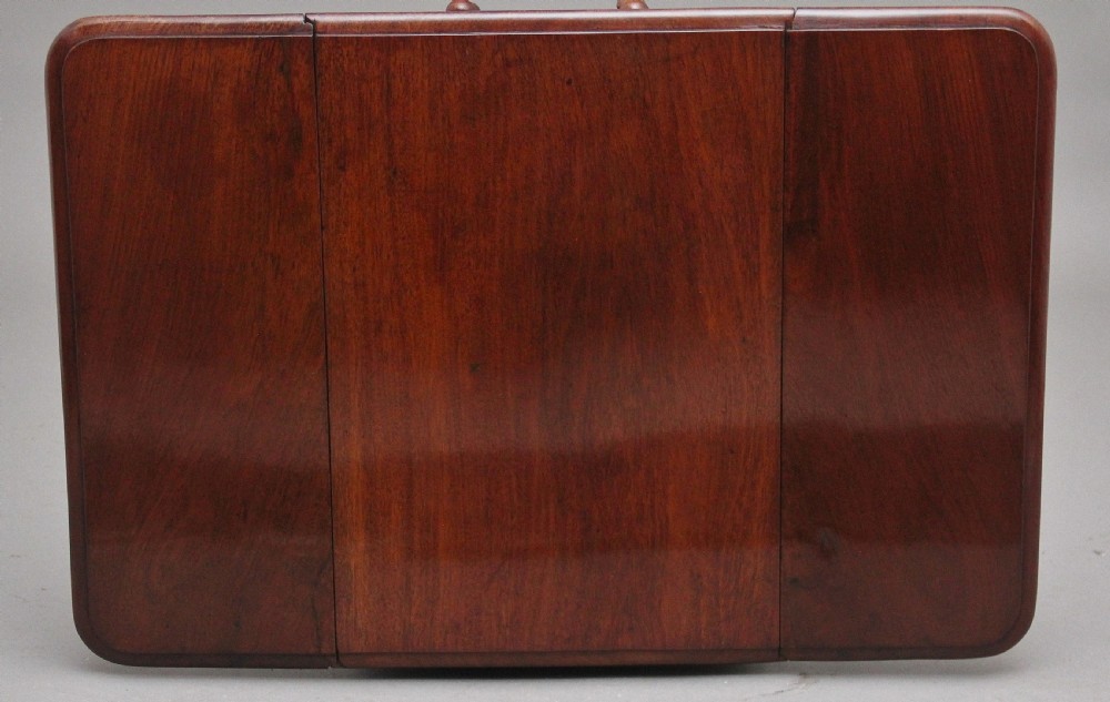 19th Century mahogany drop leaf side table View VIII