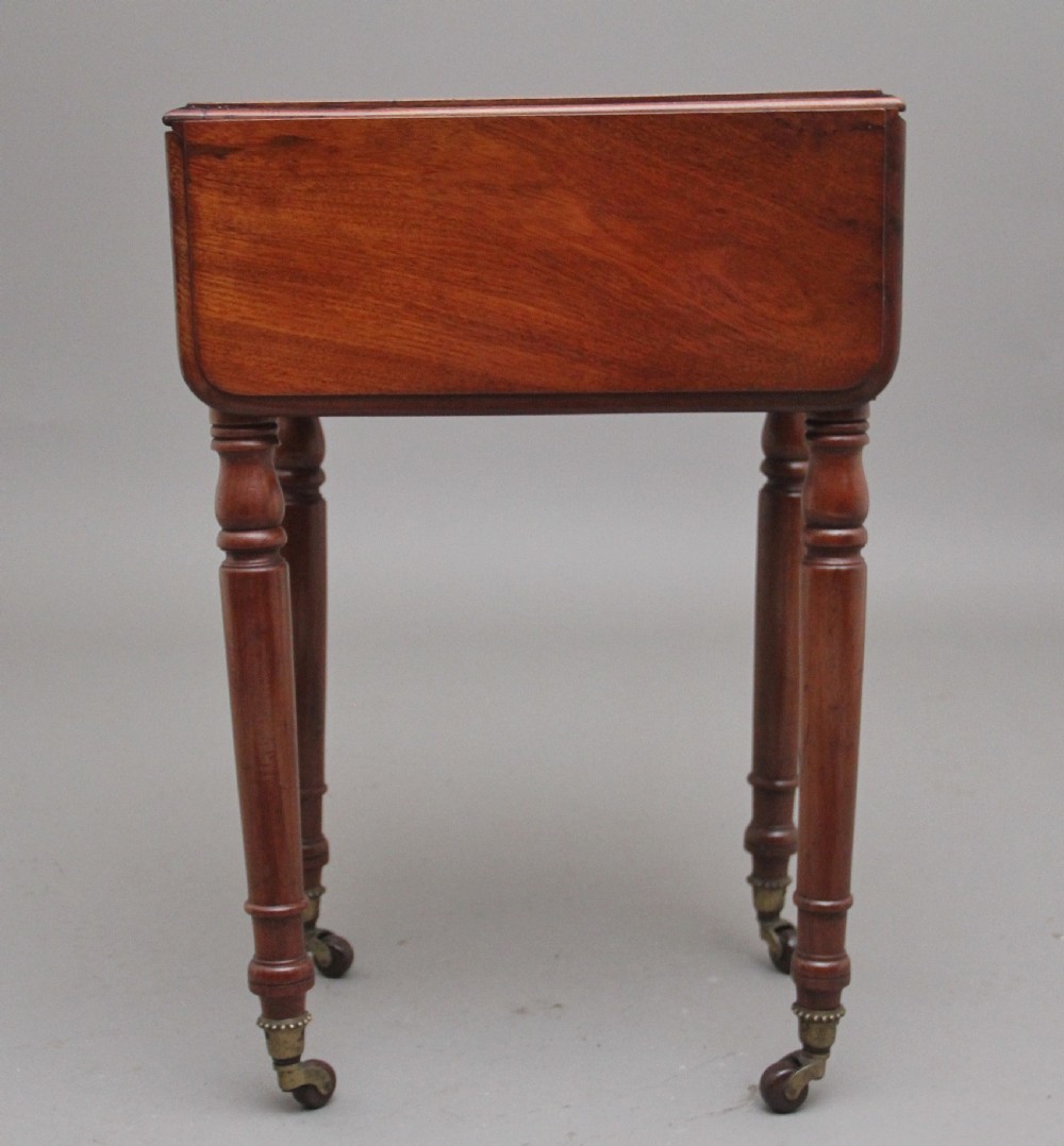 19th Century mahogany drop leaf side table View XI