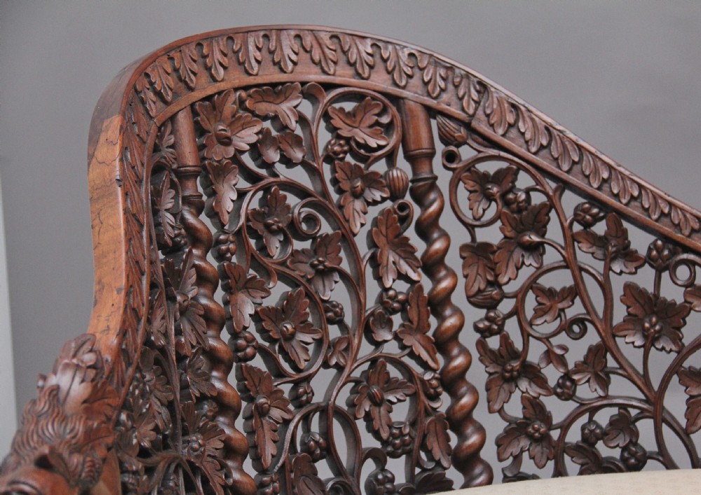 A superb quality 19th Century Anglo-Indian carved sofa View VII