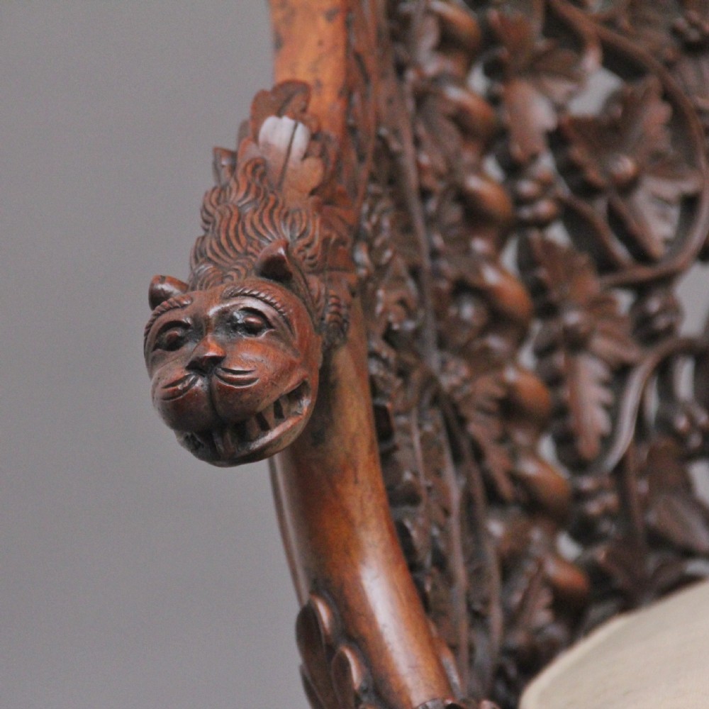 A superb quality 19th Century Anglo-Indian carved sofa View XI