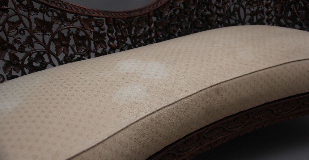 A superb quality 19th Century Anglo-Indian carved sofa View XV