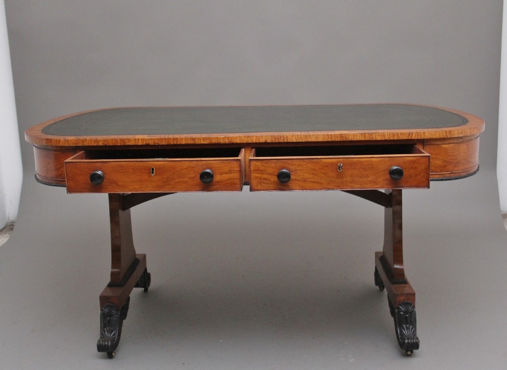 A superb quality early 19th Century oak partners writing desk View II