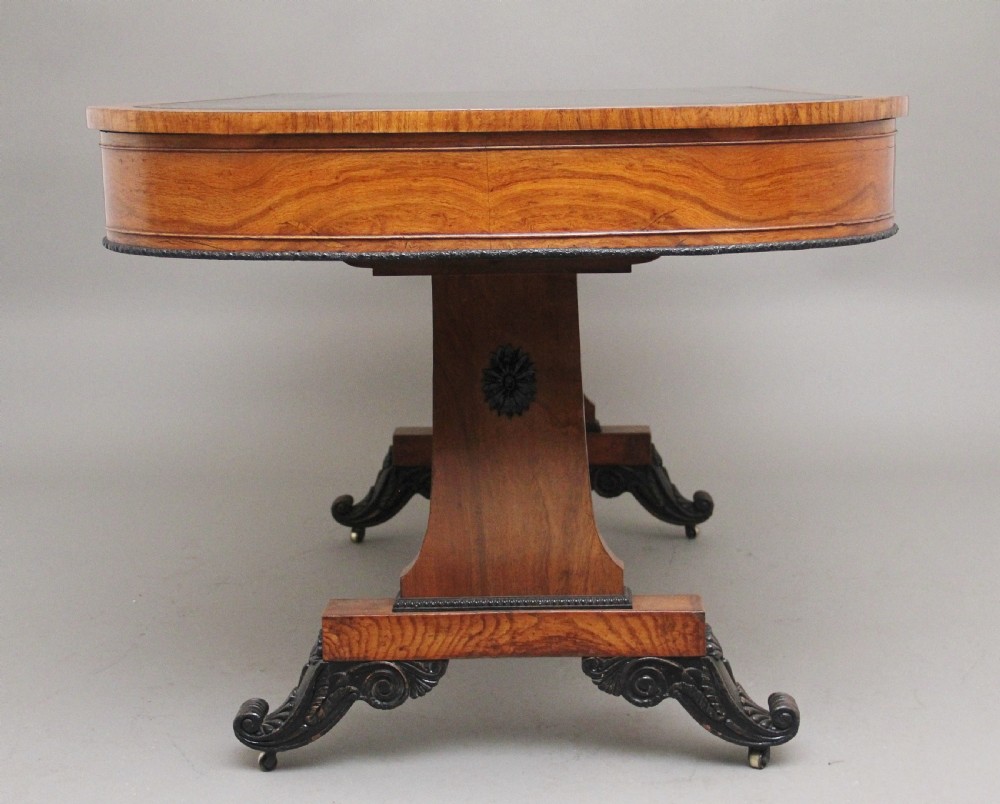 A superb quality early 19th Century oak partners writing desk View IX