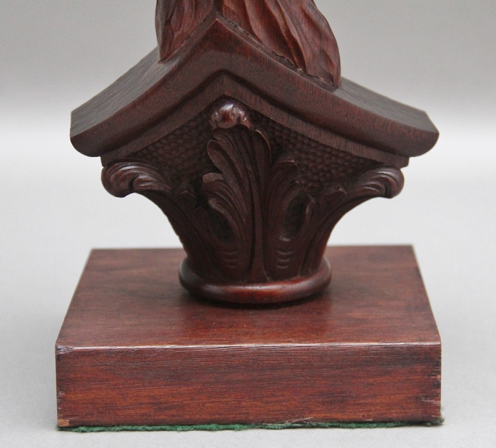 A pair of decorative 19th Century carved walnut parakeets  View XI