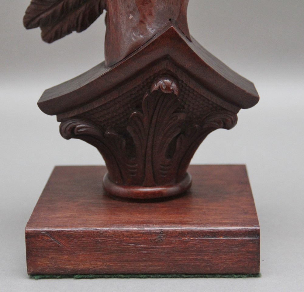 A pair of decorative 19th Century carved walnut parakeets  View XV