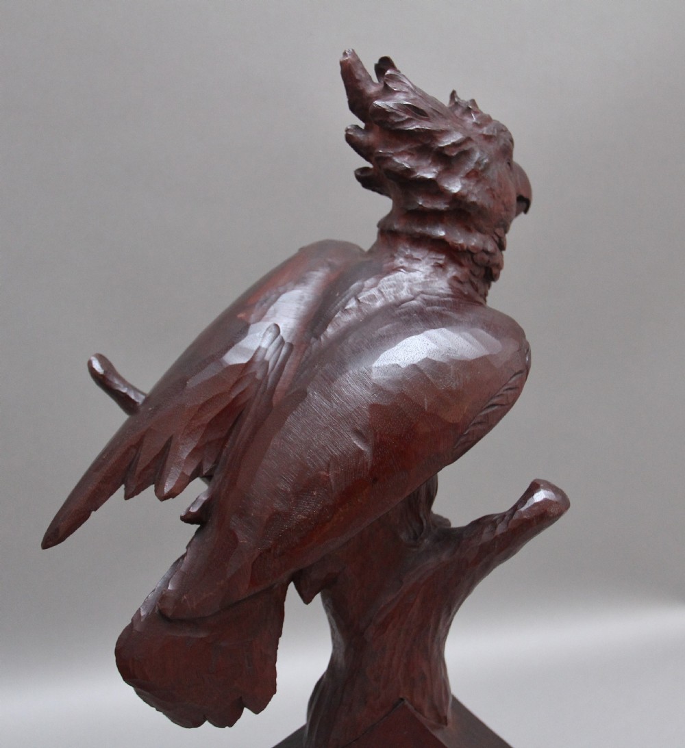 A pair of decorative 19th Century carved walnut parakeets  View XVI