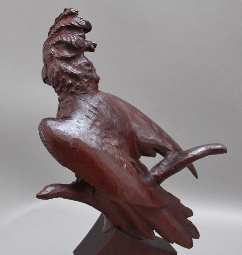 A pair of decorative 19th Century carved walnut parakeets  View XVII