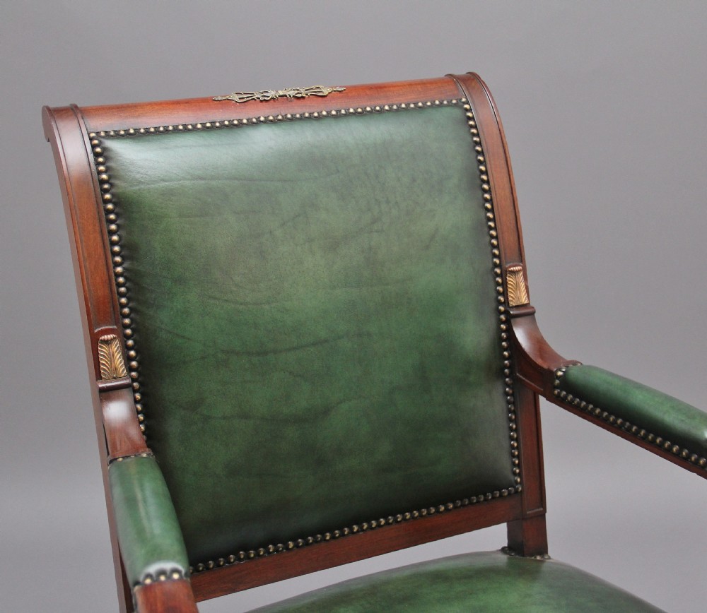 Pair 19th Century French mahogany armchairs View VI