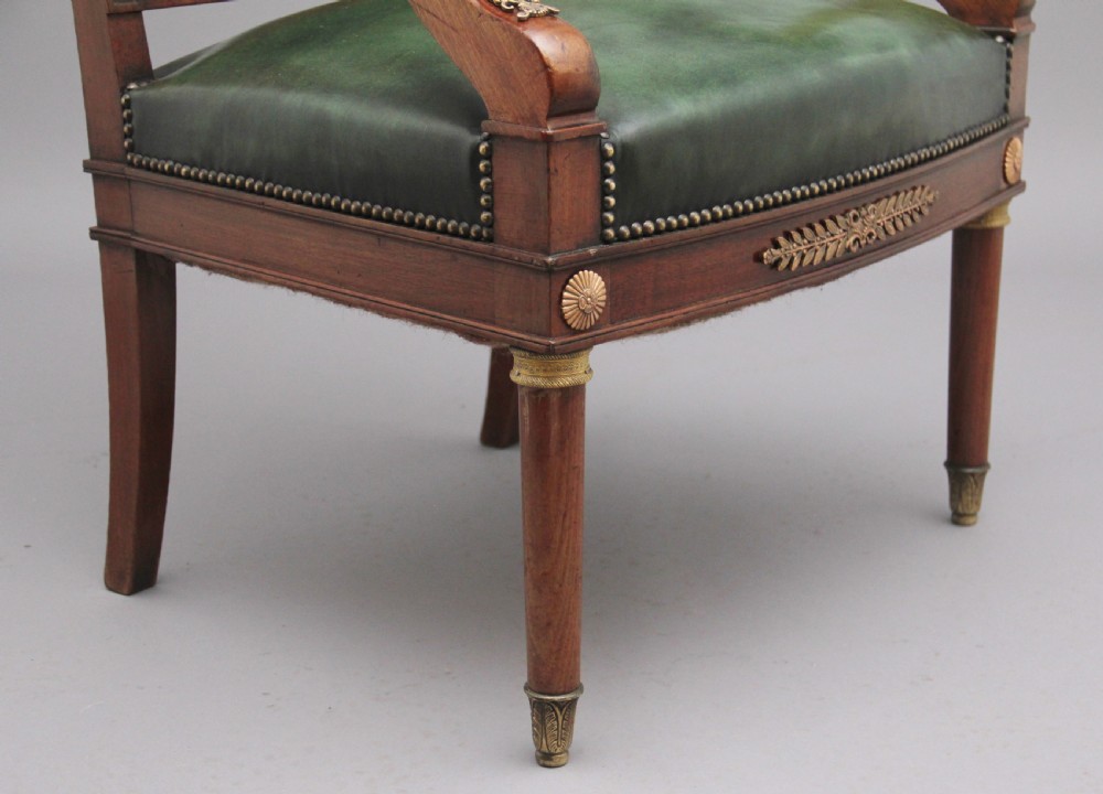 Pair 19th Century French mahogany armchairs View XI