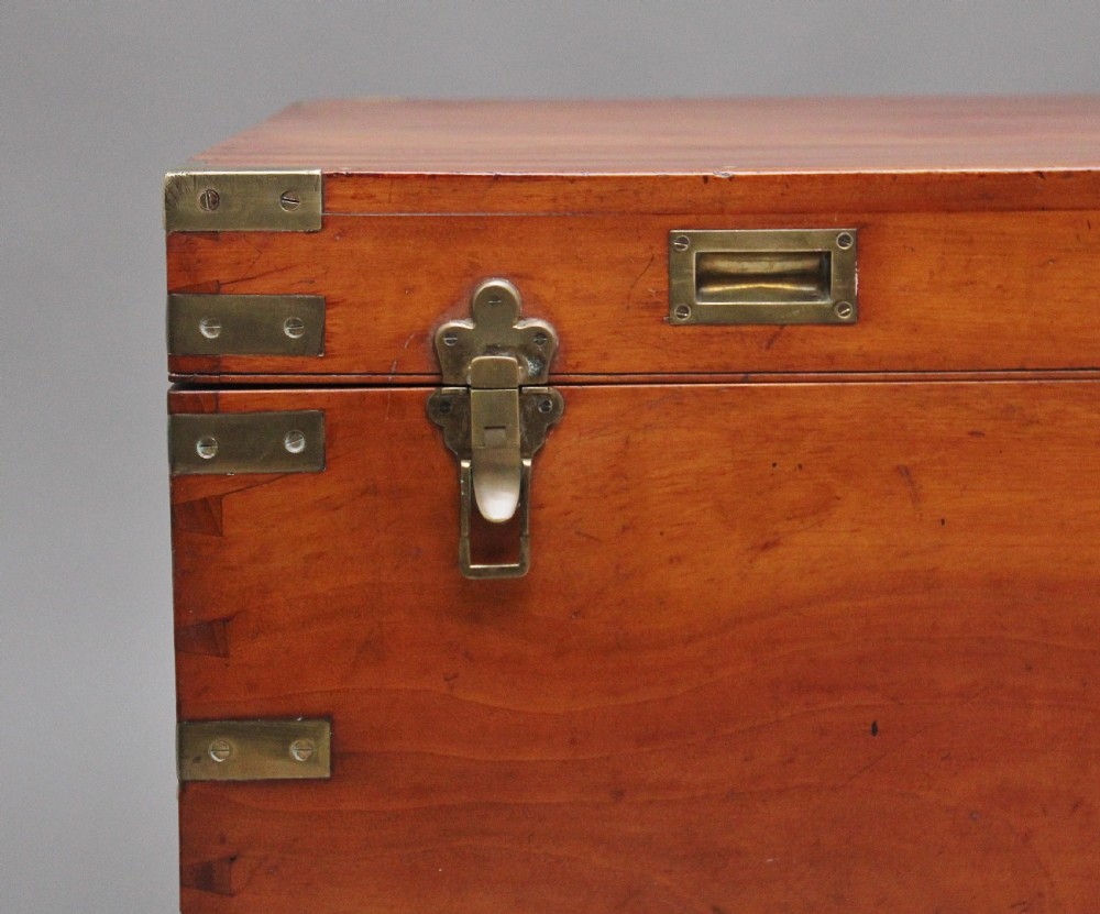 large 19th Century camphor wood military trunk  View IV
