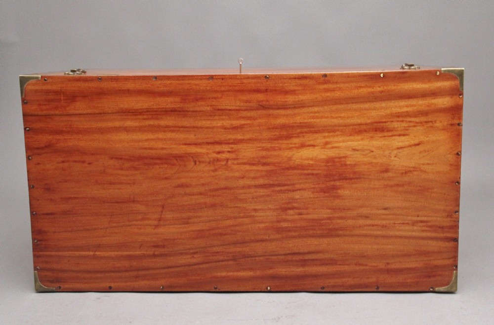 large 19th Century camphor wood military trunk  View VII