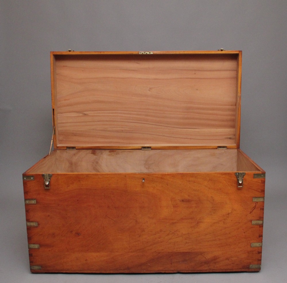 large 19th Century camphor wood military trunk  View VIII