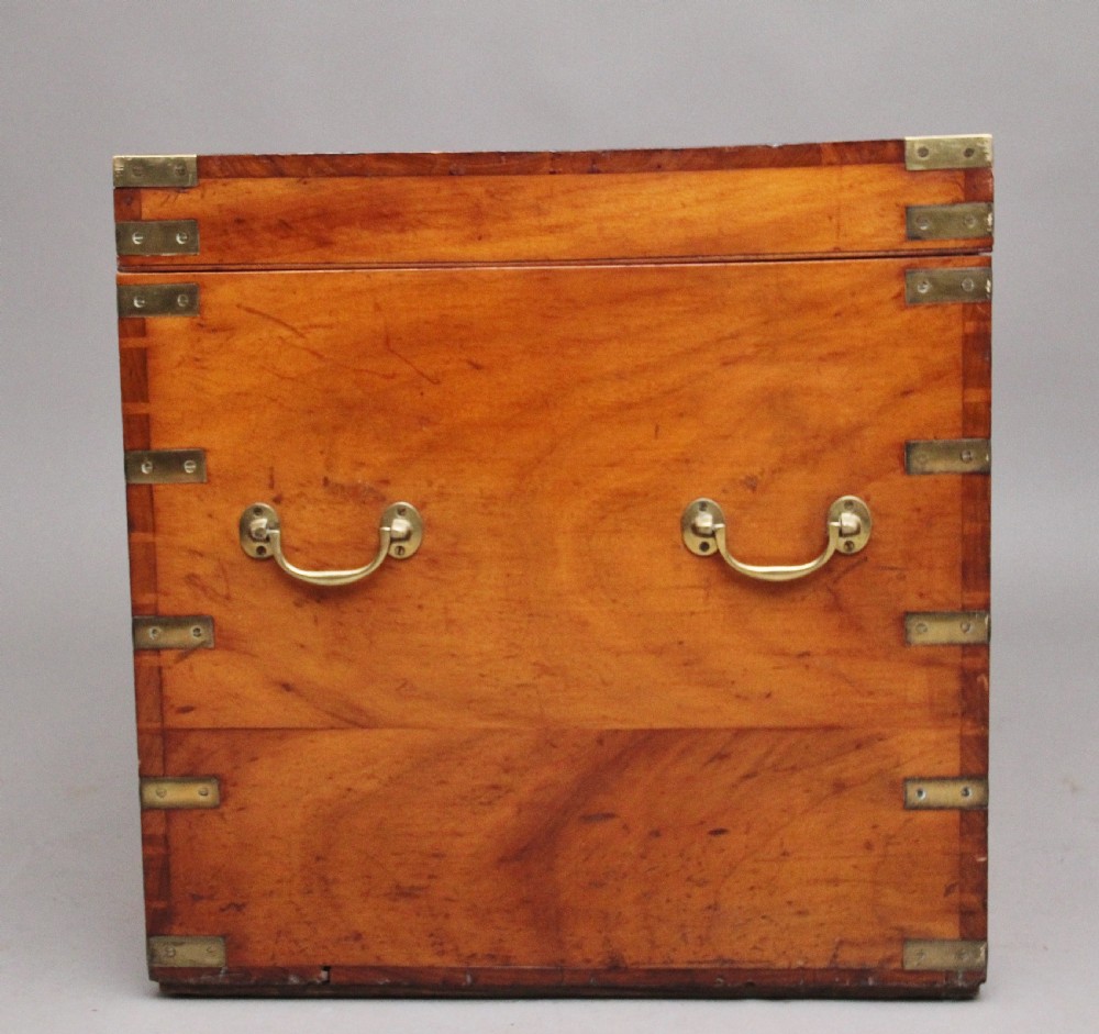 large 19th Century camphor wood military trunk  View XI