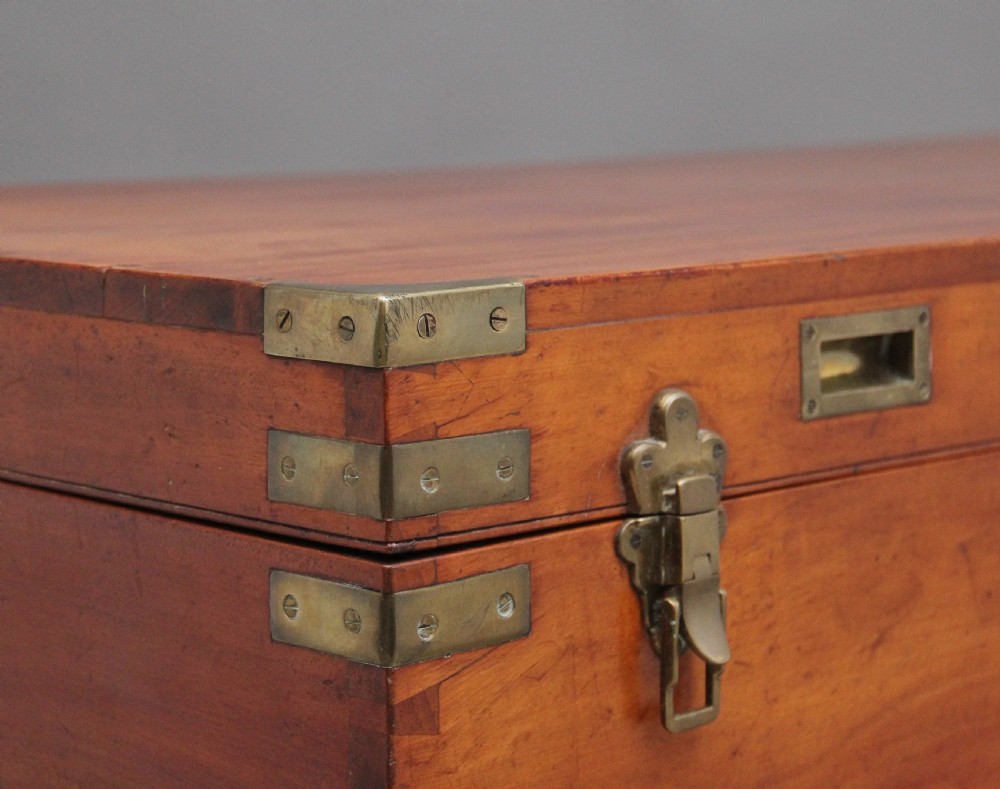 large 19th Century camphor wood military trunk  View XII
