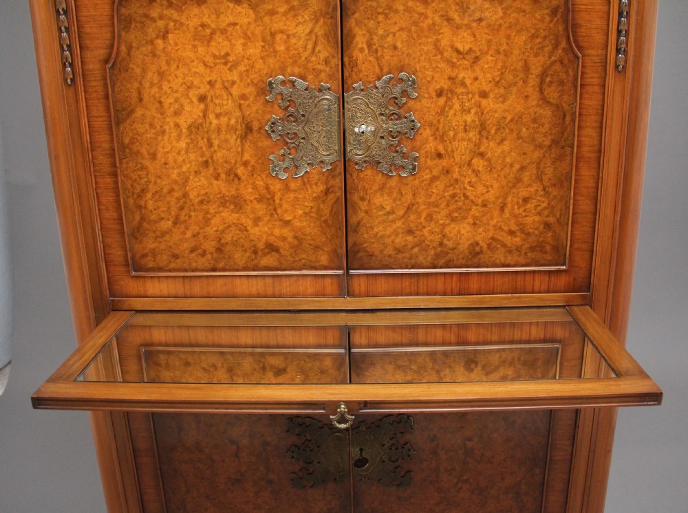 Early 20th Century burr walnut drinks cabinet  View III