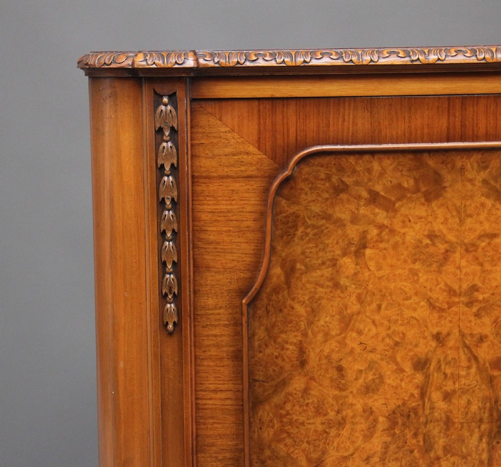 Early 20th Century burr walnut drinks cabinet  View X