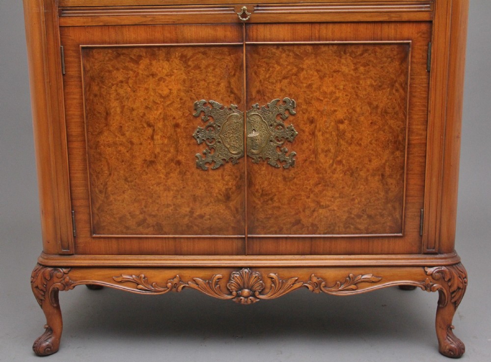 Early 20th Century burr walnut drinks cabinet  View XI