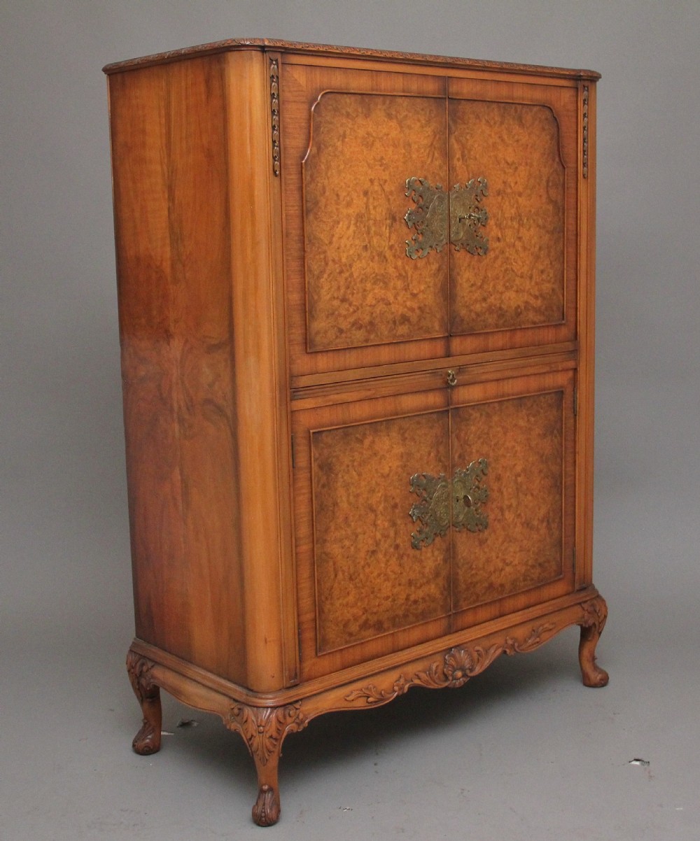 Early 20th Century burr walnut drinks cabinet  View XII