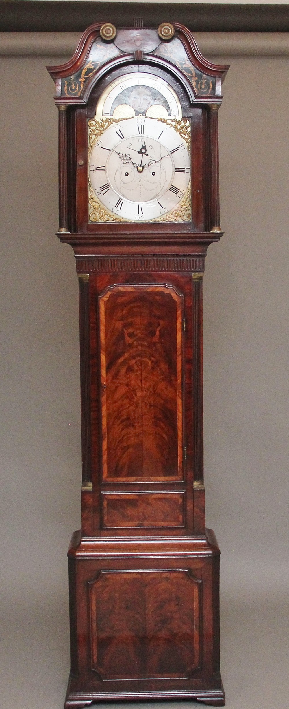 18th Century mahogany eight day long case clock by Henry Cross of Bristol