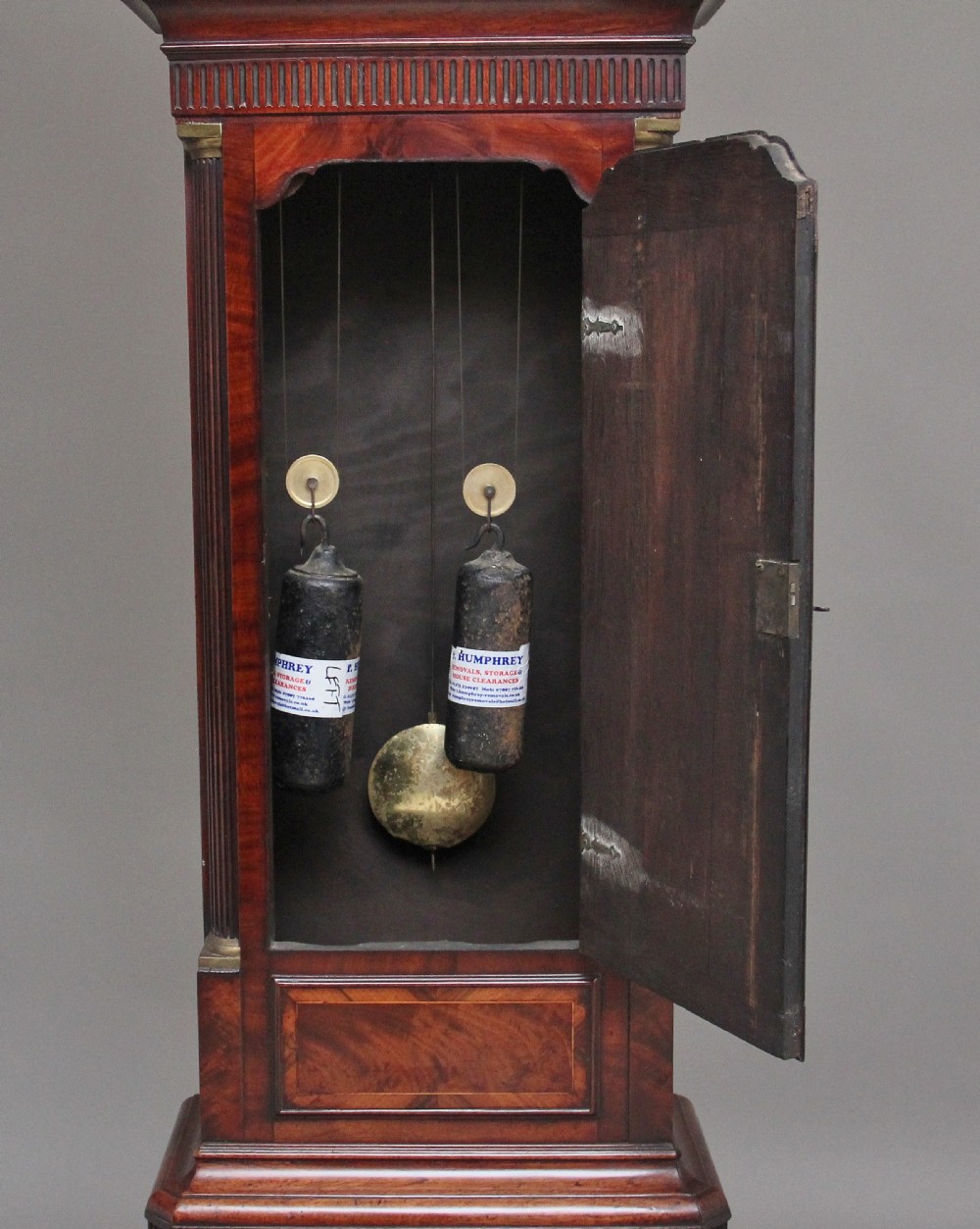 18th Century mahogany eight day long case clock by Henry Cross of Bristol View XIII