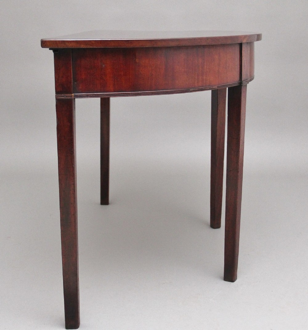 19th Century mahogany demi lune console table View II