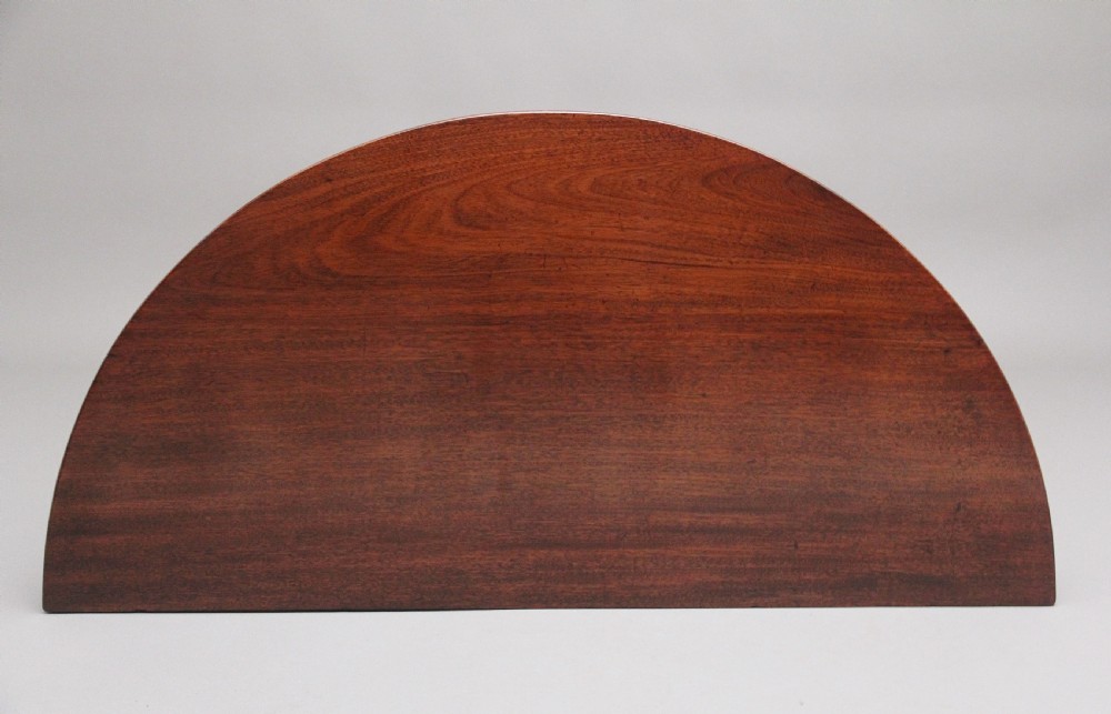 19th Century mahogany demi lune console table View V