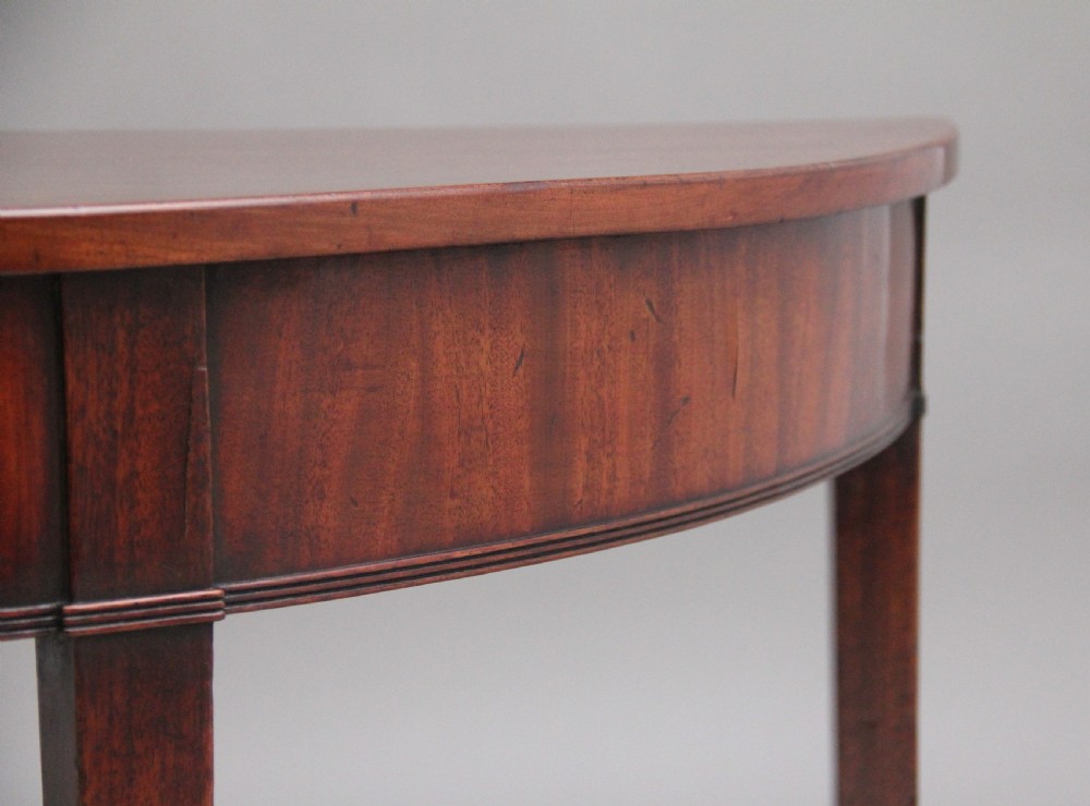 19th Century mahogany demi lune console table View VI